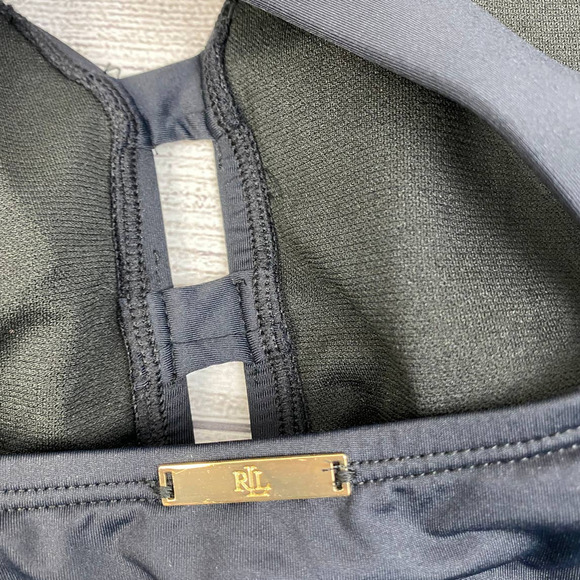 NEW Lauren Ralph Lauren BLACK Plus Size Shaping V-Neck One-Piece Swimsuit 22W - Picture 8 of 10